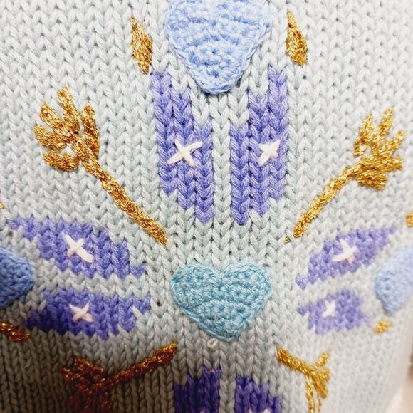 Storybook Knits Hand Knits Holiday Christmas Novelty Cardigan Medium, Heavy Knit - Picture 8 of 16